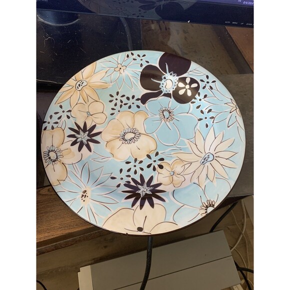 Laurie Gates Casual Blues Floral 10"Dinner Plates The Casual Collection Colorful - Picture 1 of 9